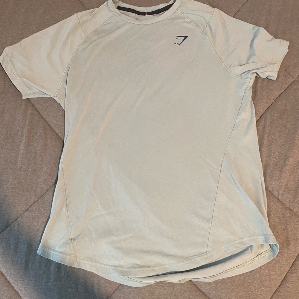 Gymshark Men's Light Green T-Shirt